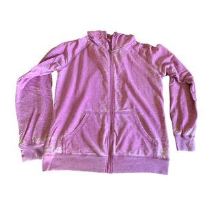 Danskin Womens Purple Zip-Up Hoodie Jacket Size Large